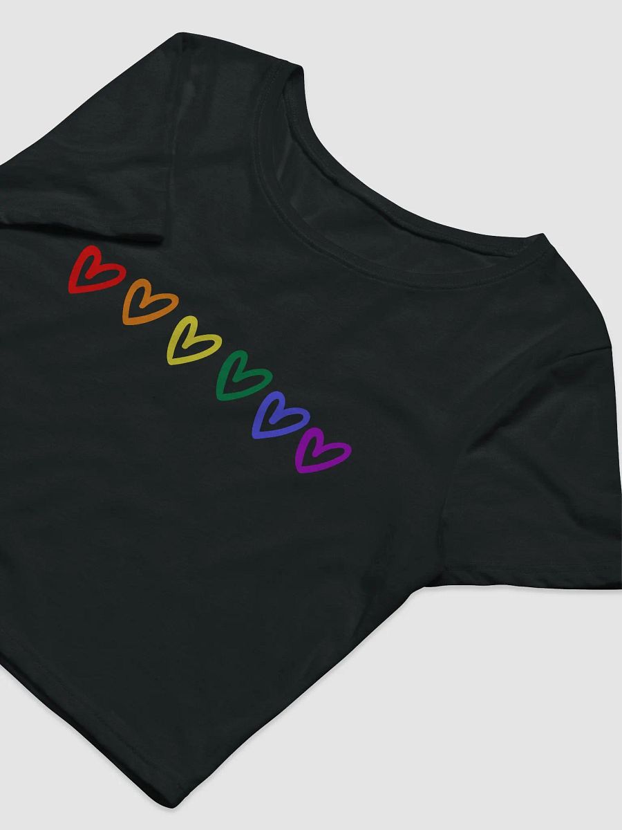 rainbow hearts fitted crop top! product image (5)