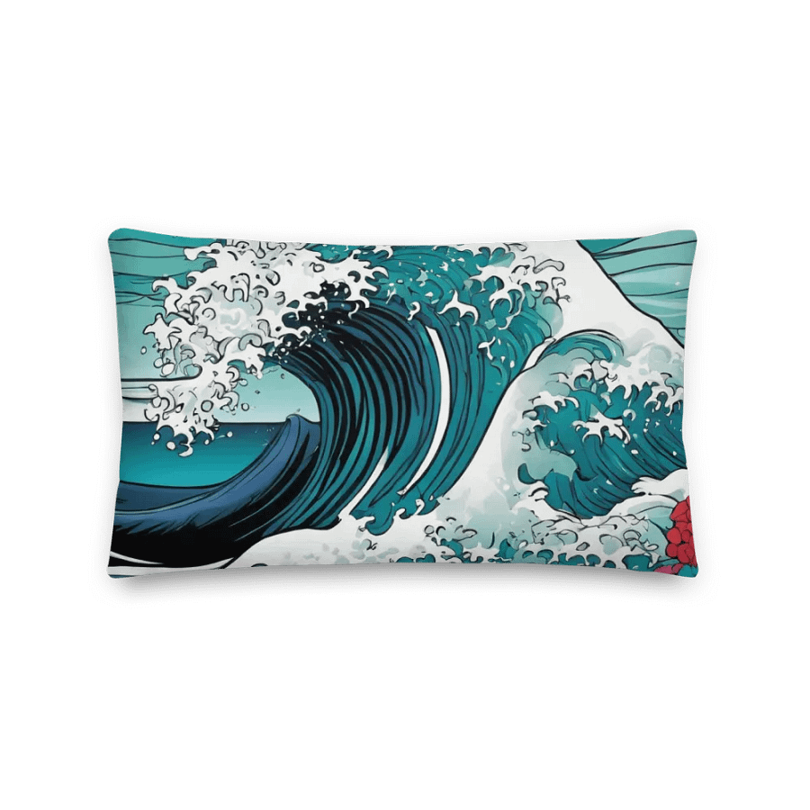Japanese Wresting Wave All-Over Pillow product image (8)