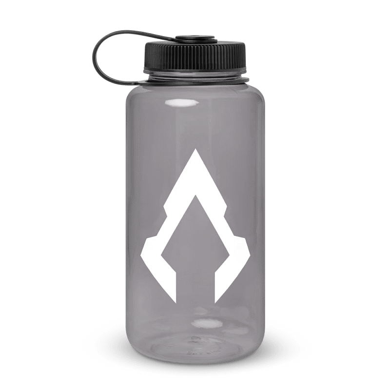 White Logo Wide Mouth 32oz Water Bottle