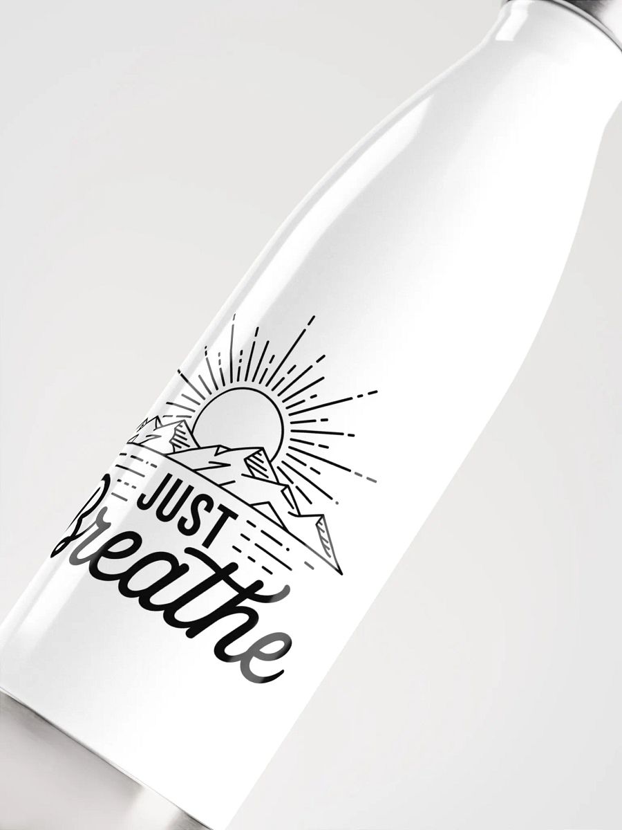 'Just Breathe' Steel Water Bottle product image (5)