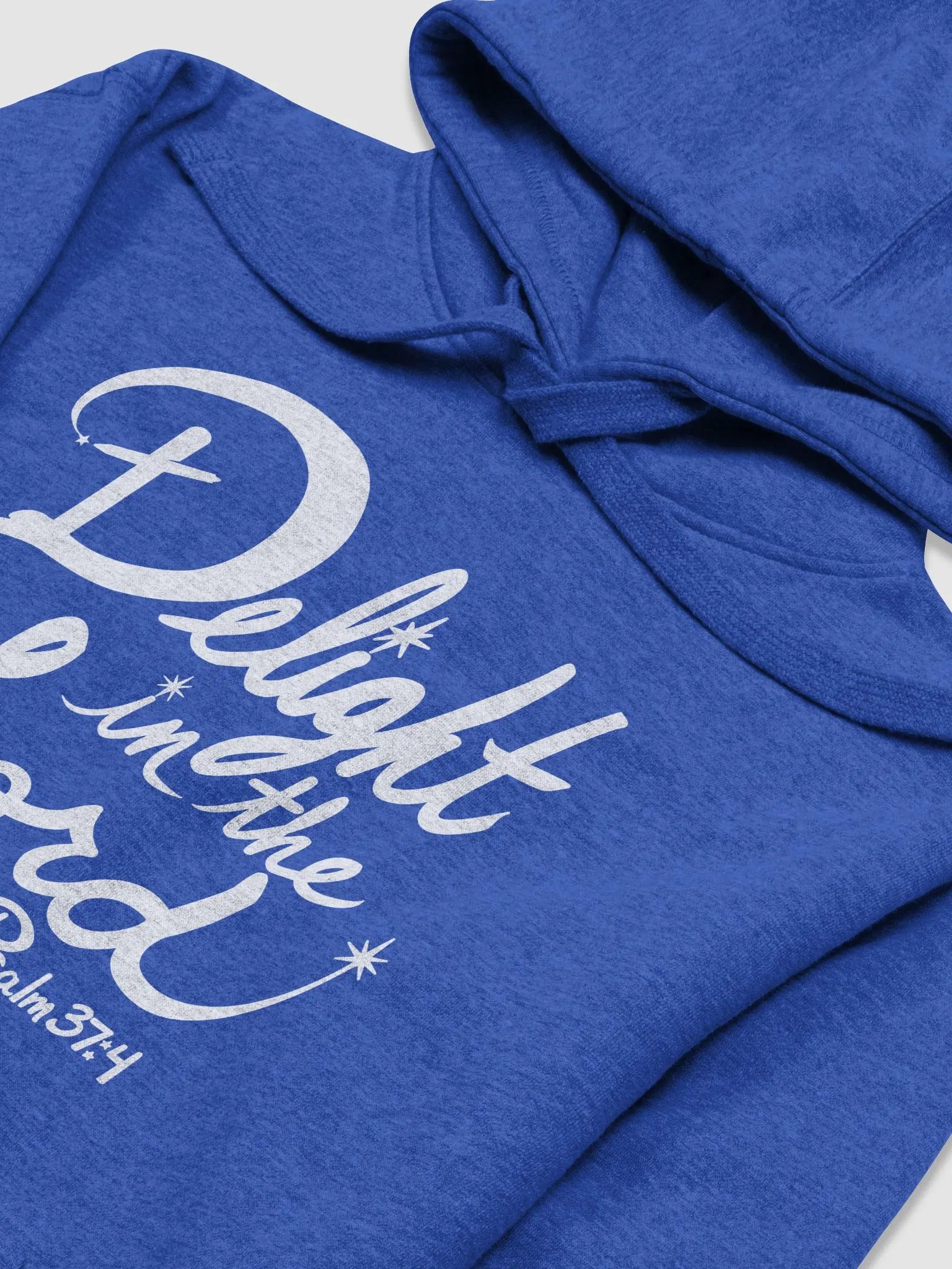 Delight in the Lord Cotton Hoodie - Blue product image (3)