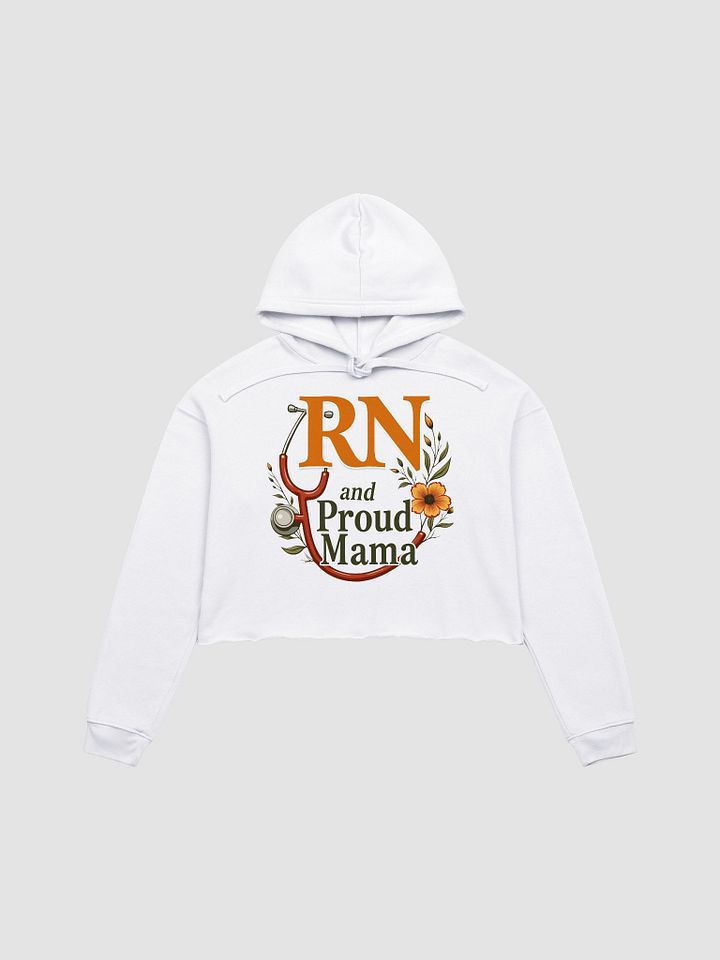 Proud Mama RN Floral Crop Hoodie product image (3)