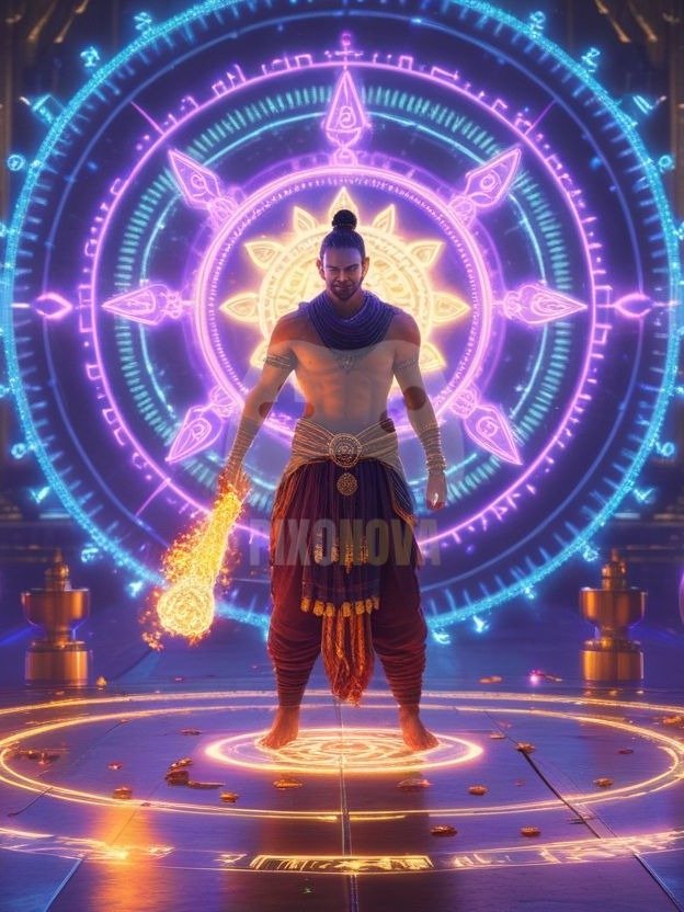 Mana Burn Ritual | Cinematic Digital Poster (1472 x 832 px, PNG + PDF) product image (2)