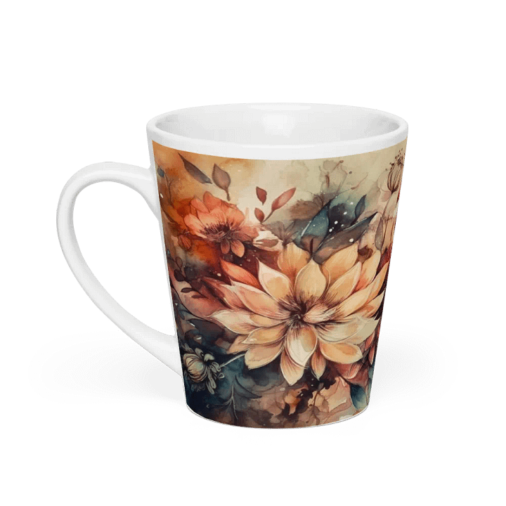 Golden Blossom Latte Mug product image (1)