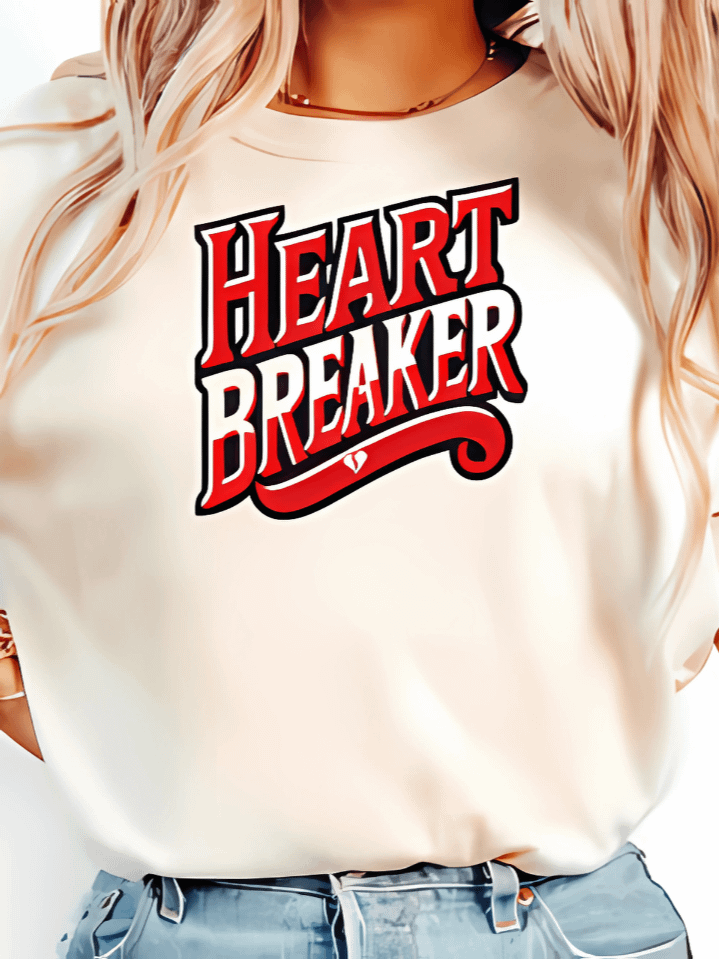 Heart Breaker Valentine’s Day T-Shirt Graphic – Retro Valentine Artwork for Women – Charming Valentine’s Gift – Instant Digital Download – 300 DPI PNG product image (1)