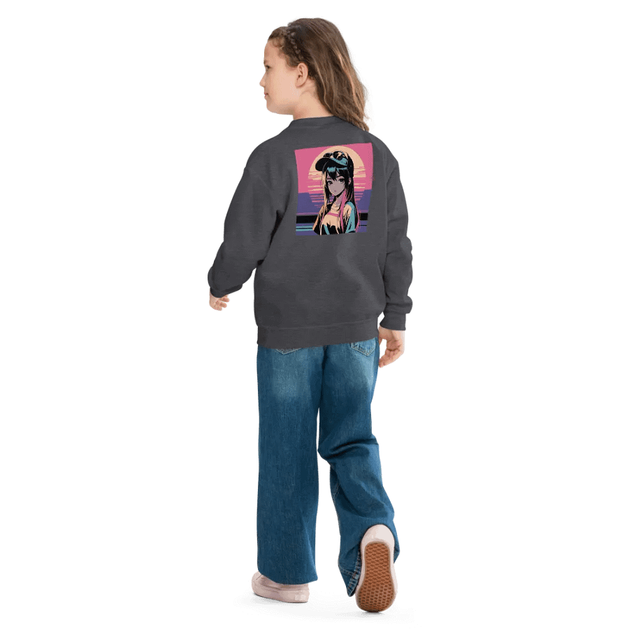 Printed on the back Anime Rainbow hair Sweatshirt product image (3)