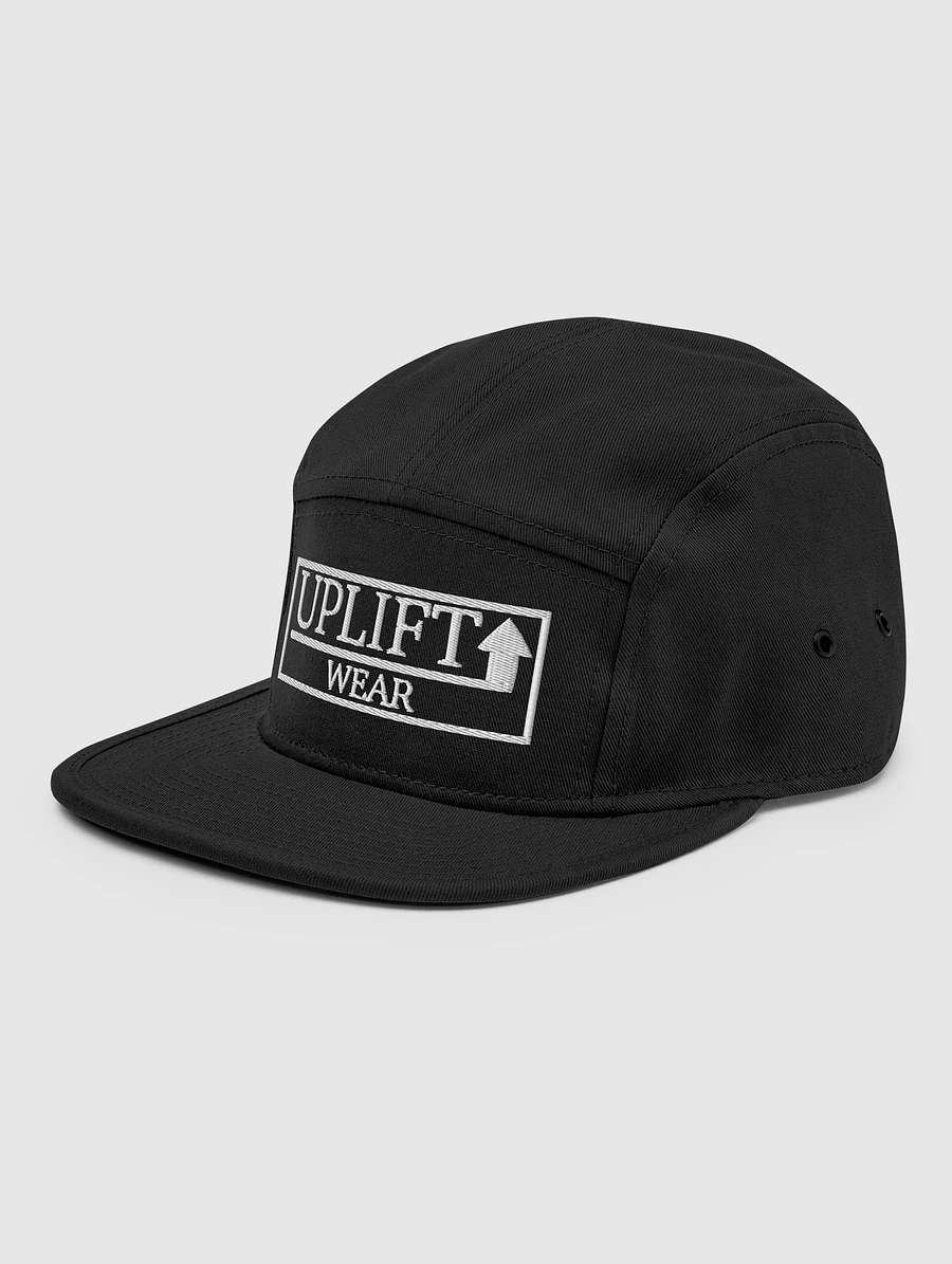 Black Embroidered Logo 5 Panel Cap product image (3)
