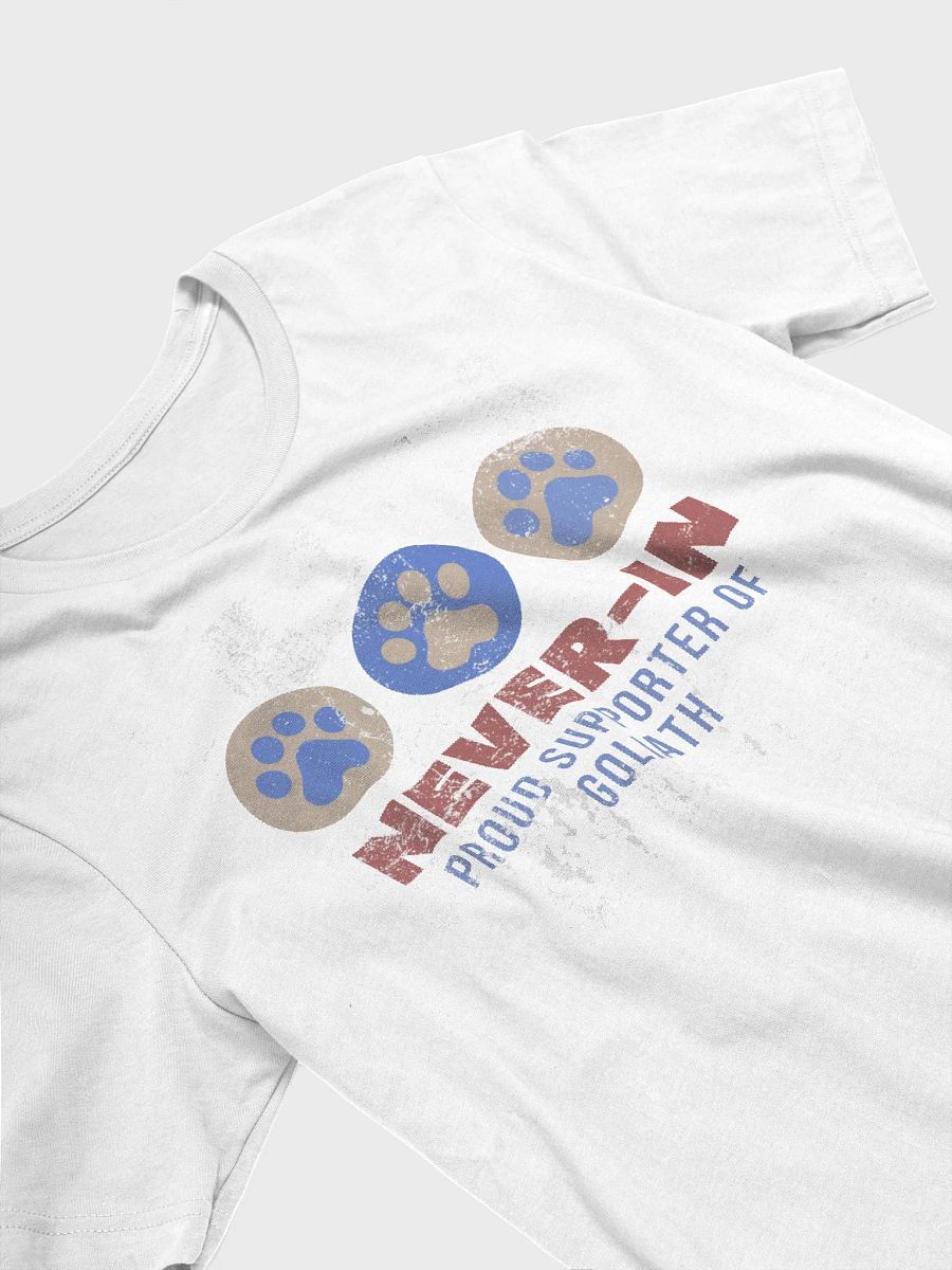 Never In Goliath Supporter - Weathered - White Shirt product image (3)