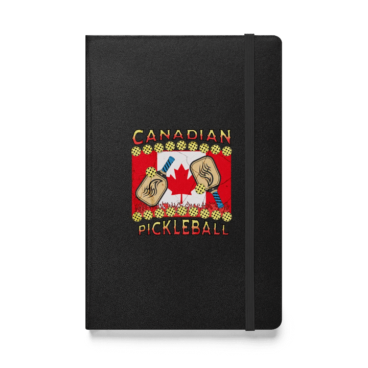 Canadian Flag Pickleball Flaming Hardcover Notebook product image (1)