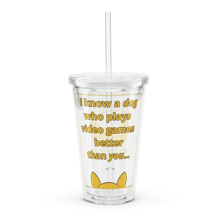 Doopsters - I know a Dog Gamer - Double Wall Plastic Tumbler (16 ounce) product image (1)
