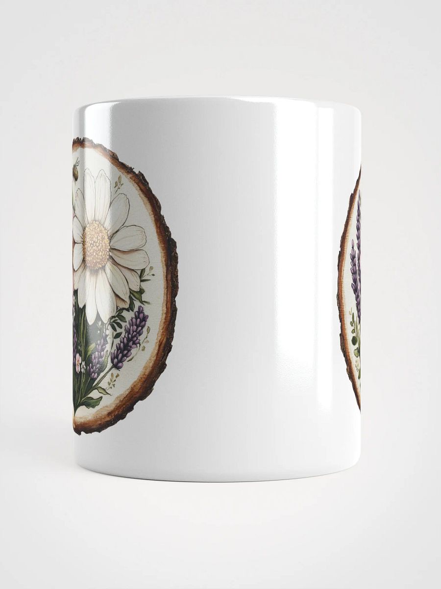 Lavender Wildflower Round Wood Art Ceramic Mug product image (5)