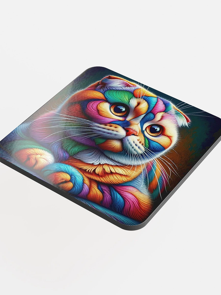 Glossed Cork Coaster: Scottish Fold product image (4)