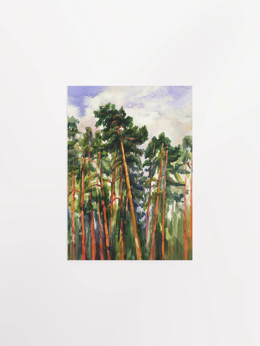 Serene Pine Forest Poster - Bright Pines product image (1)