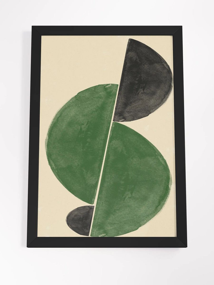 Serene Symmetry Framed Poster | Minimalist Abstract Wall Art | Tranquil Geometric Design for Modern Spaces product image (3)