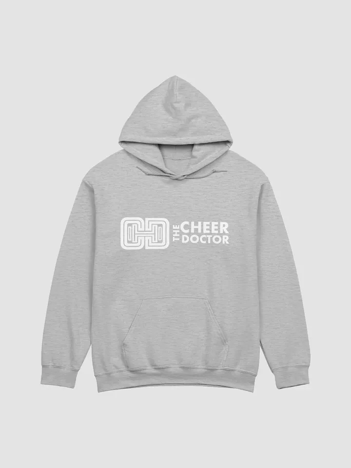 Gildan Grey Hoodie White Logo product image (1)