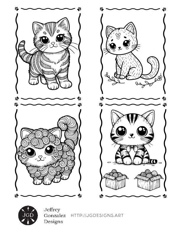 Cat Lovers: Coloring Book For All Ages - Printable E-Book PDF product image (2)
