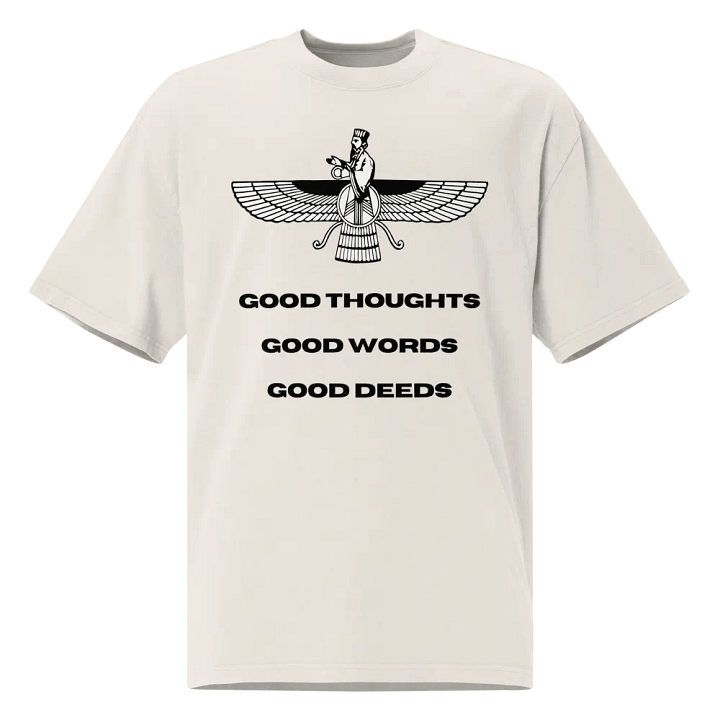 Faravahar Persian Design Shirt Good Thoughts Good Words Good Deeds product image (1)