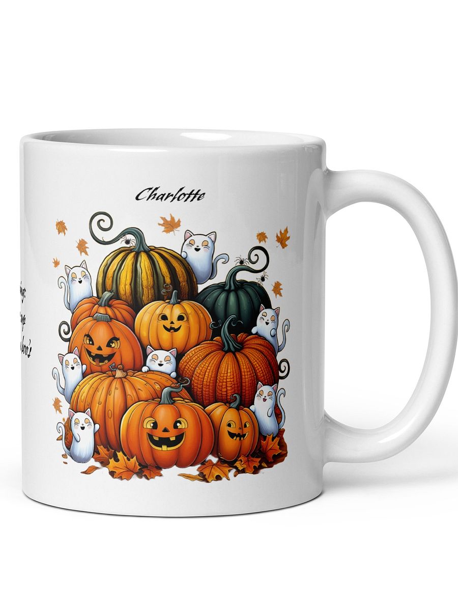 Personalized Halloween Pumpkins White Glossy Mug product image (4)