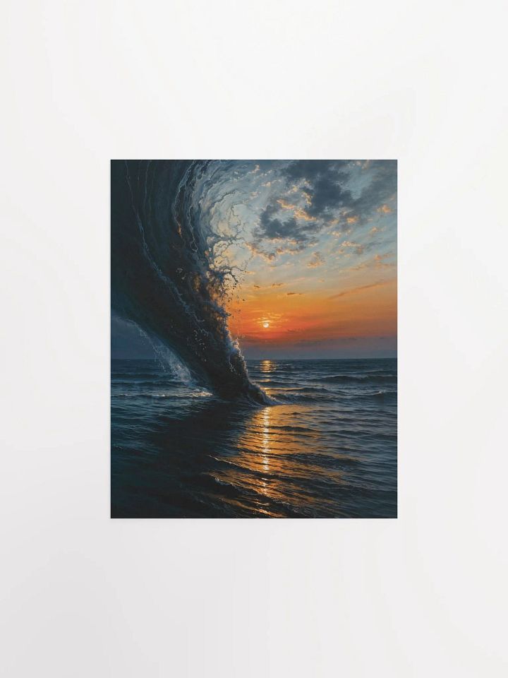 Golden Wave Sunset Poster product image (7)