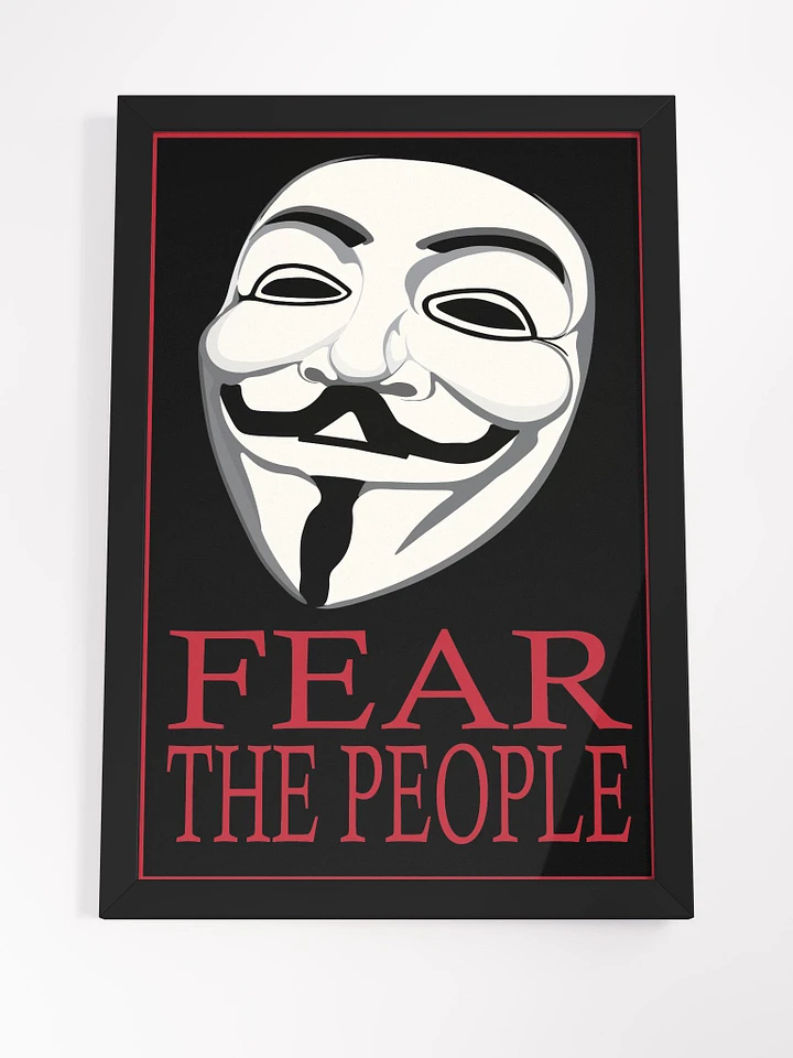 Fear The People - Red - Framed High-Quality Matte Poster product image (1)