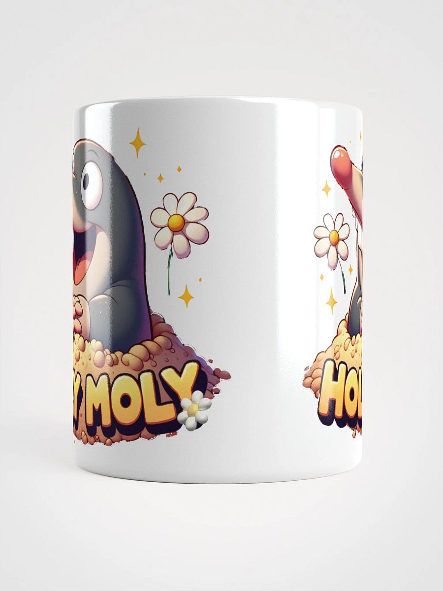 Holy Moly Cute Mole and Daisy Ceramic Mug Design product image (5)