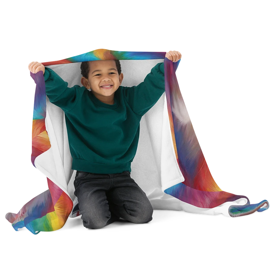 Rainbow Kitten Throw Blanket product image (26)