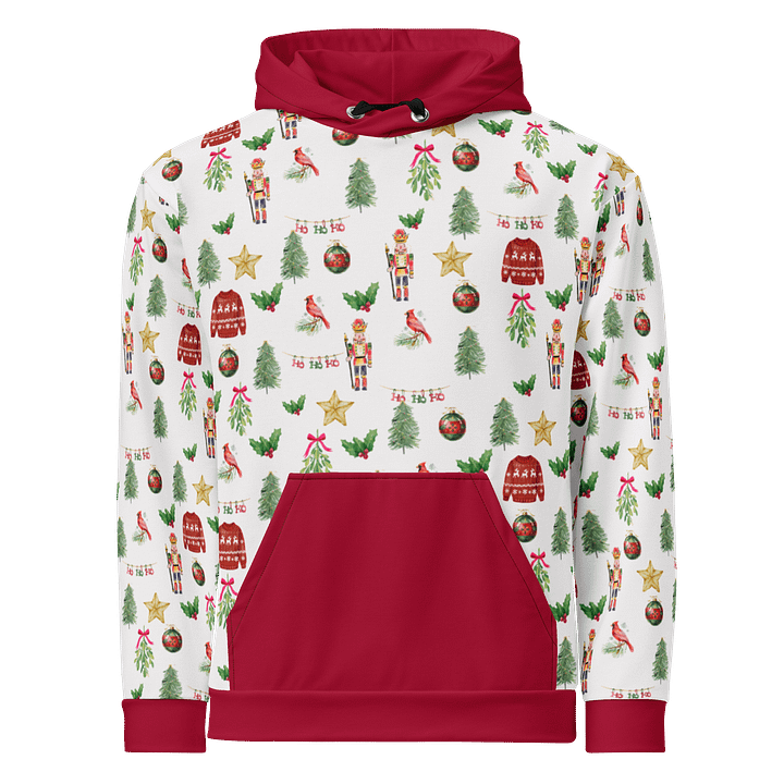 Unisex Cozy Vintage Christmas Watercolor Hoodie product image (2)