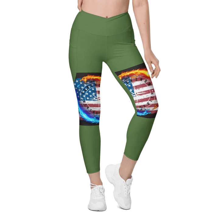 Leggings w pockets fern green product image (1)