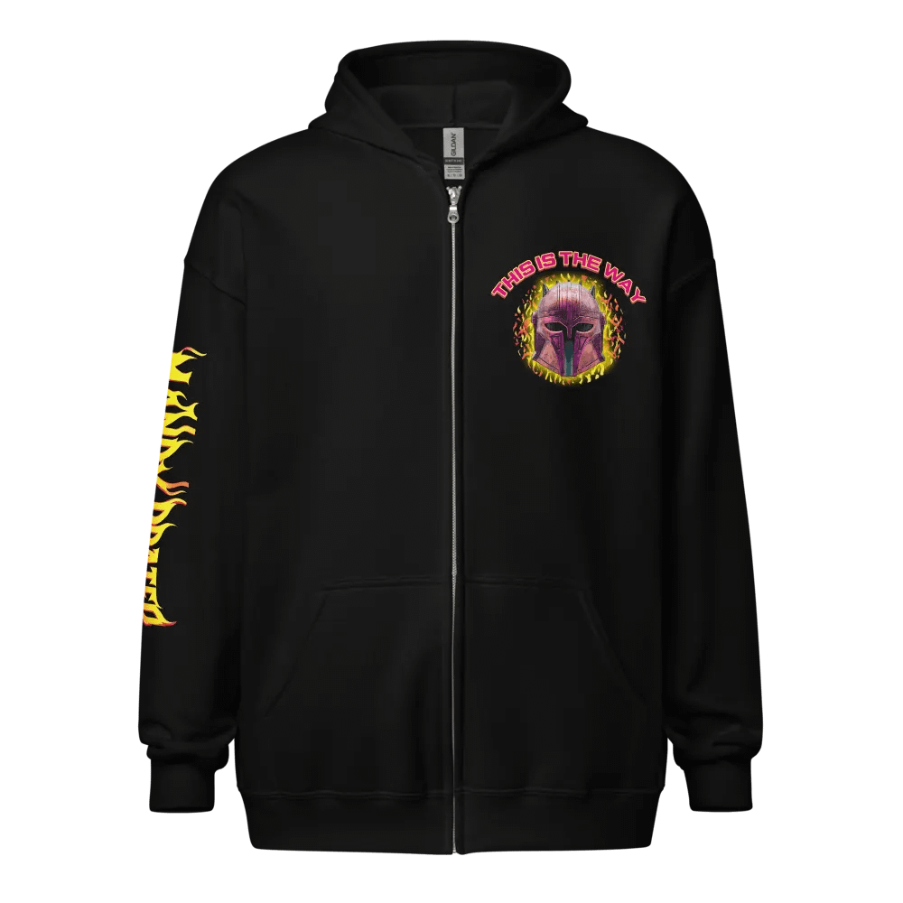 Mandylorian Flame Helmet Zip Hoodie product image (3)