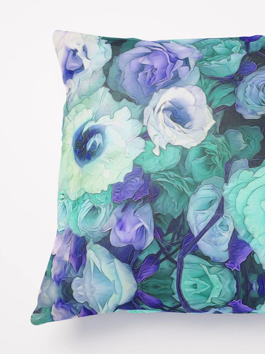 Aqua Flower Kaleidoscope Throw Pillow product image (5)