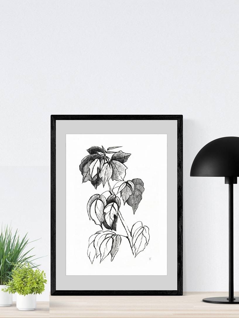 Botanical Bliss Matte Poster - Stylish Graphical Twig product image (9)
