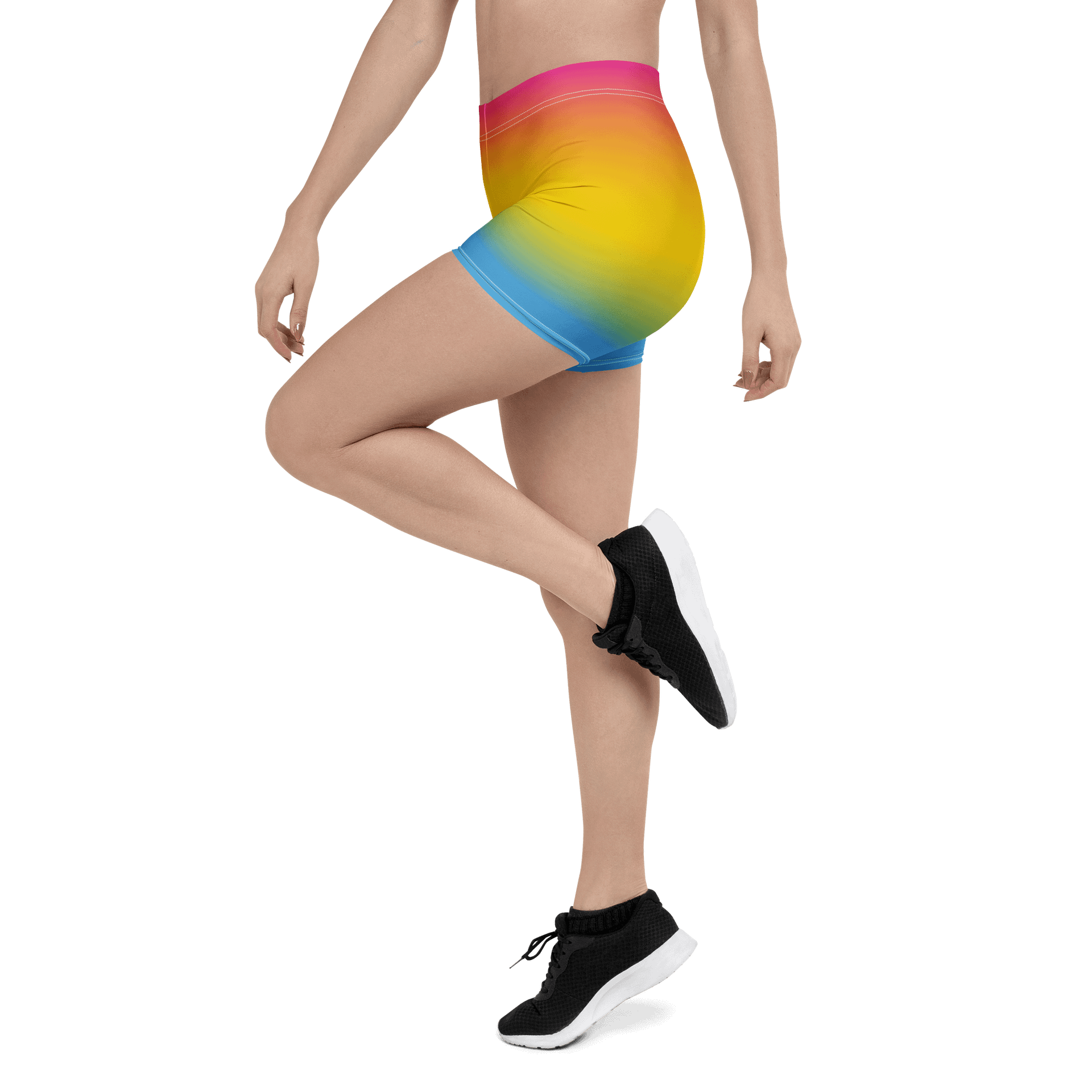 Pansexual Pride Gradient Bike Shorts product image (4)