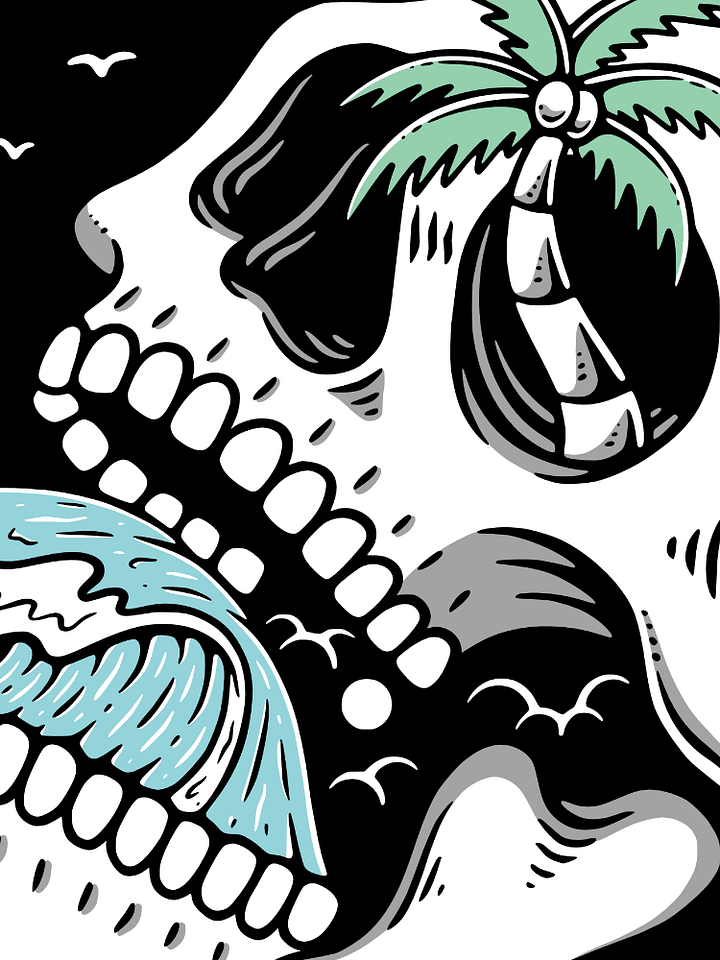 Deathwave - Surfing Skull Illustration product image (1)