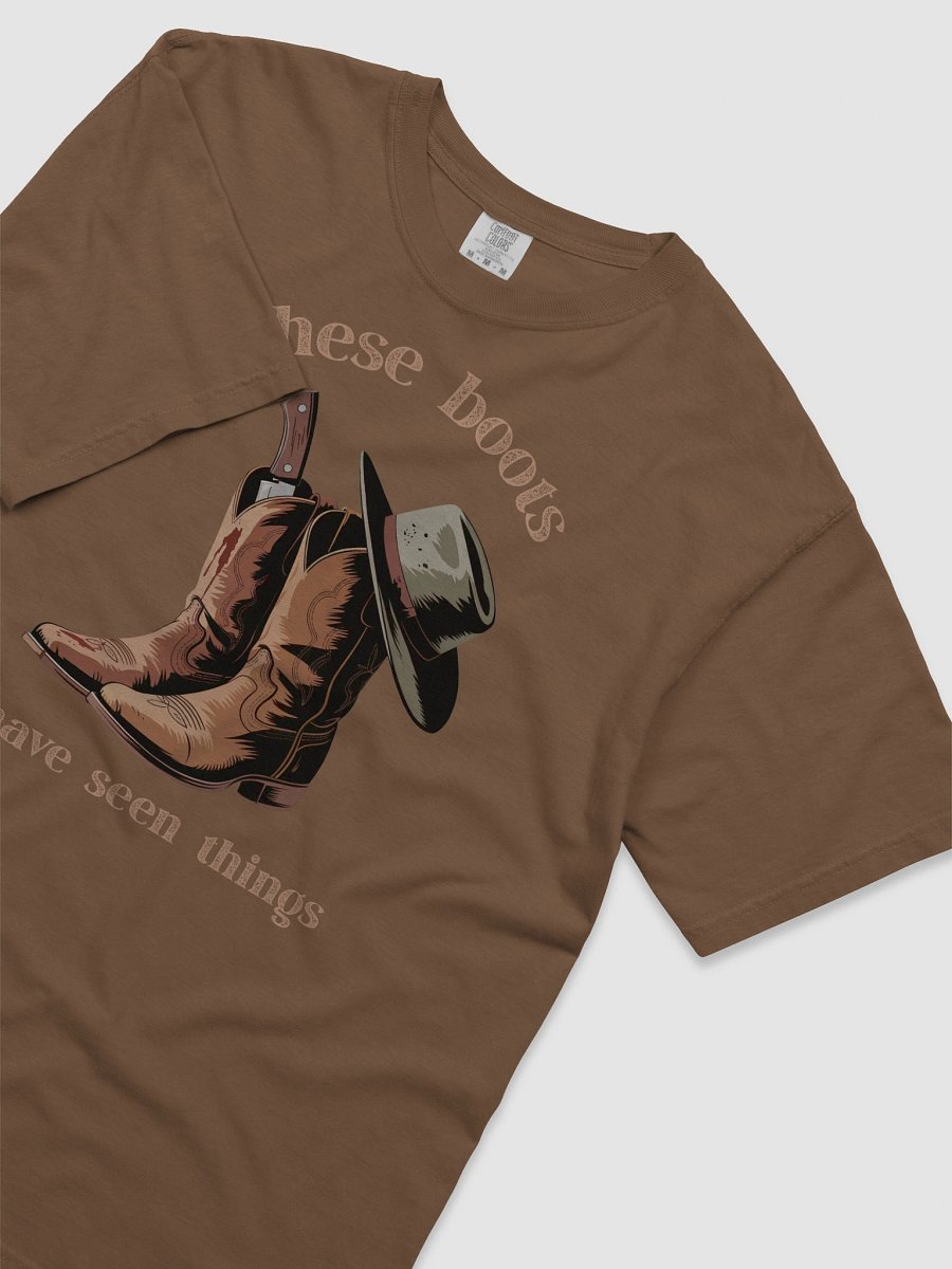These Boots Have Seen Things - Western True Crime Gift Tee - Dark product image (4)