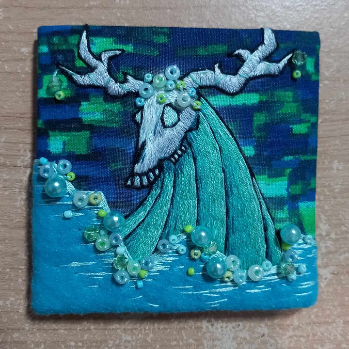 Set of 2 Forest Embroidery Squares product image (2)