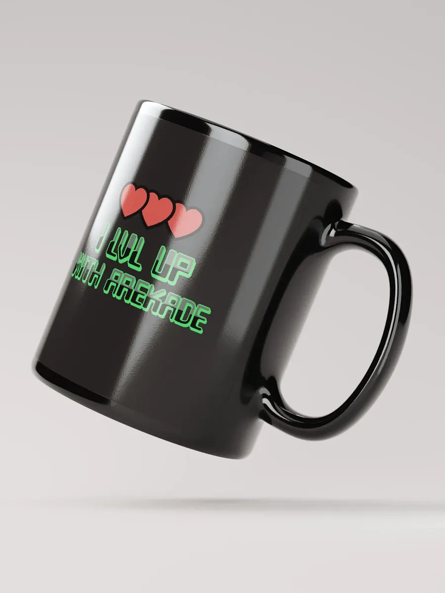 LVL UP Black Glossy Mug product image (3)