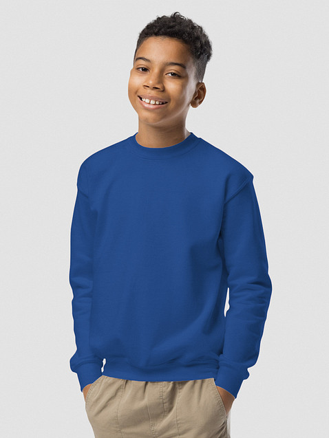 Photo showing Gildan Youth Crew Neck Sweatshirt