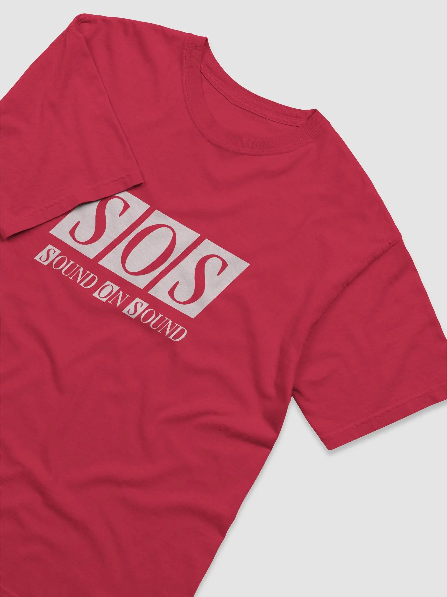 Mens Red T-Shirt - White Big SOS Logo product image (2)