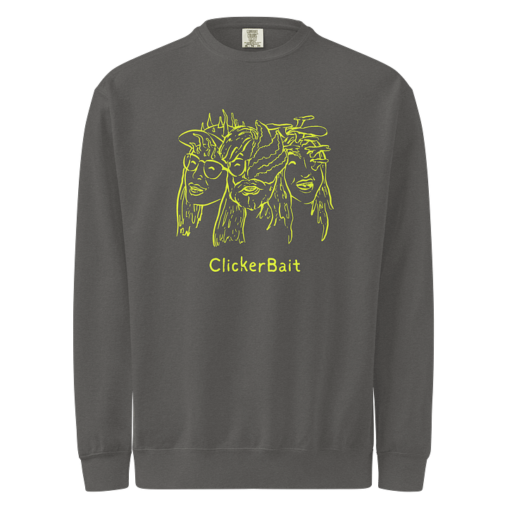 ClickerBait Sweat Shirt Hosts Outline Yellow product image (1)