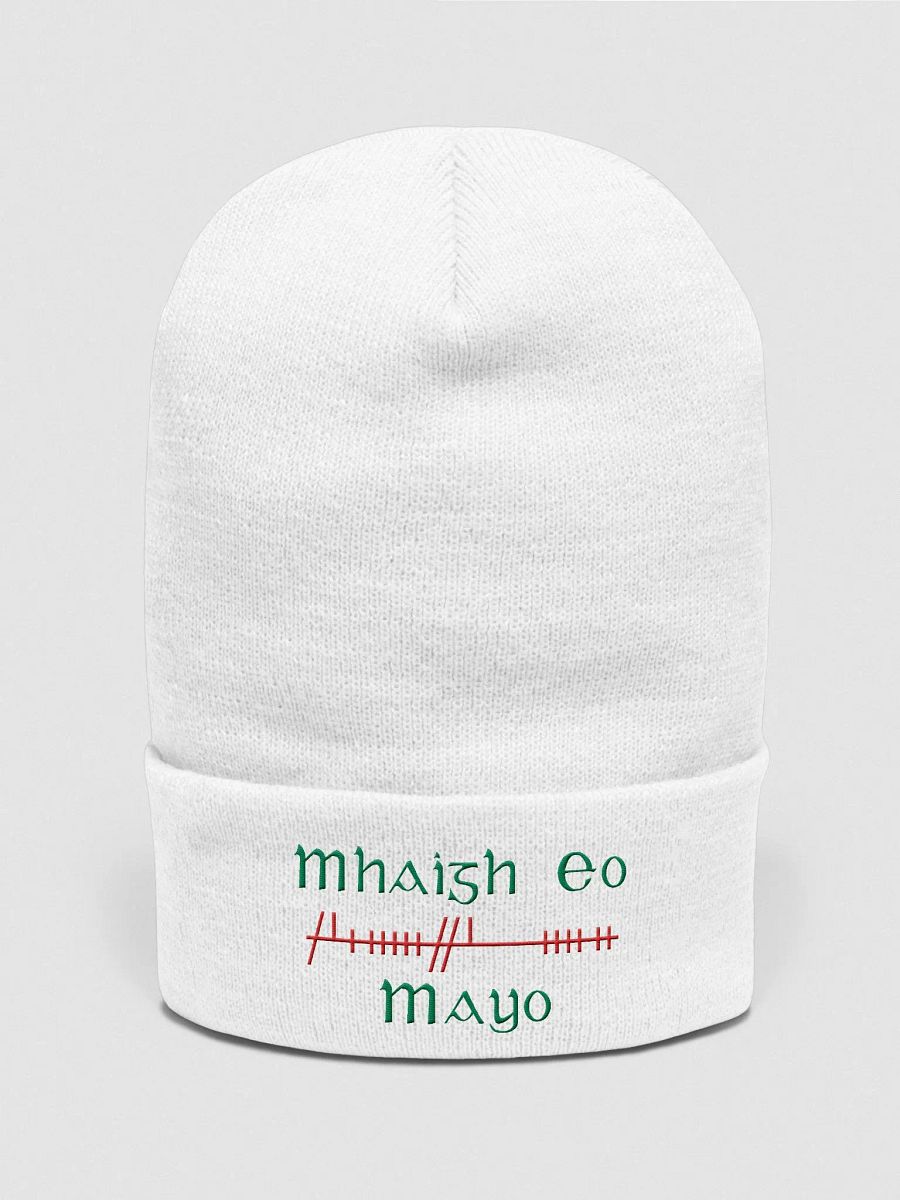 Mayo/Maigh Eo, Ogham Orthodox Style Ogham embroidered Cuffed Beanie product image (8)