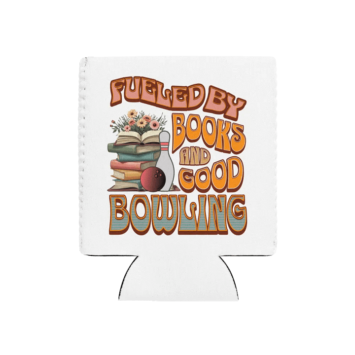 Fueled By Books And Good Bowling Literary Strike Can Cooler product image (1)