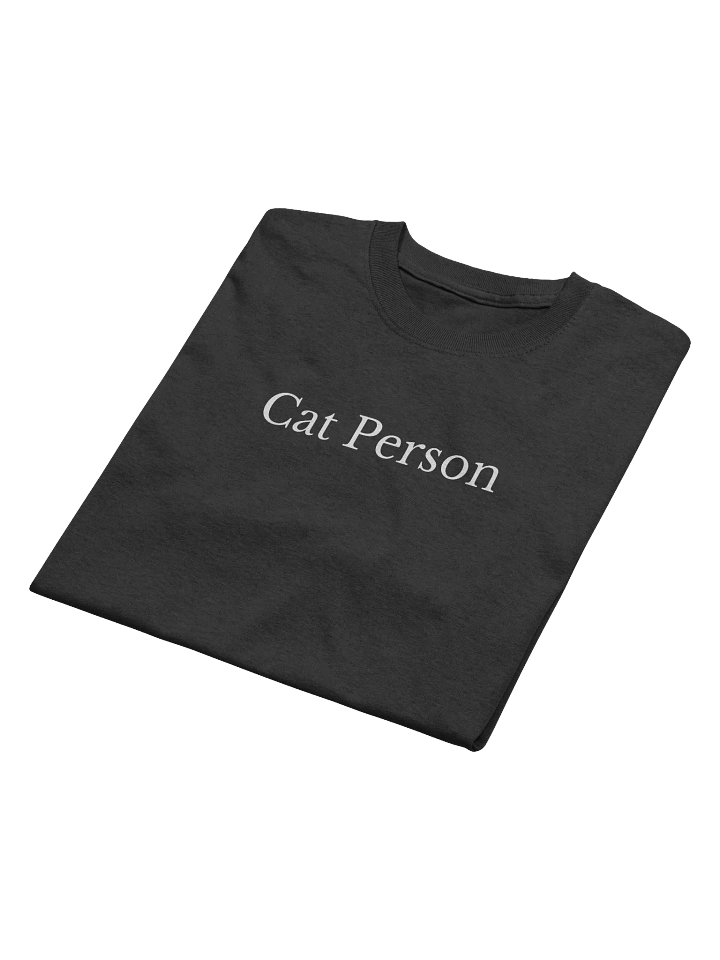 Cat Person T-Shirt (Black) product image (1)