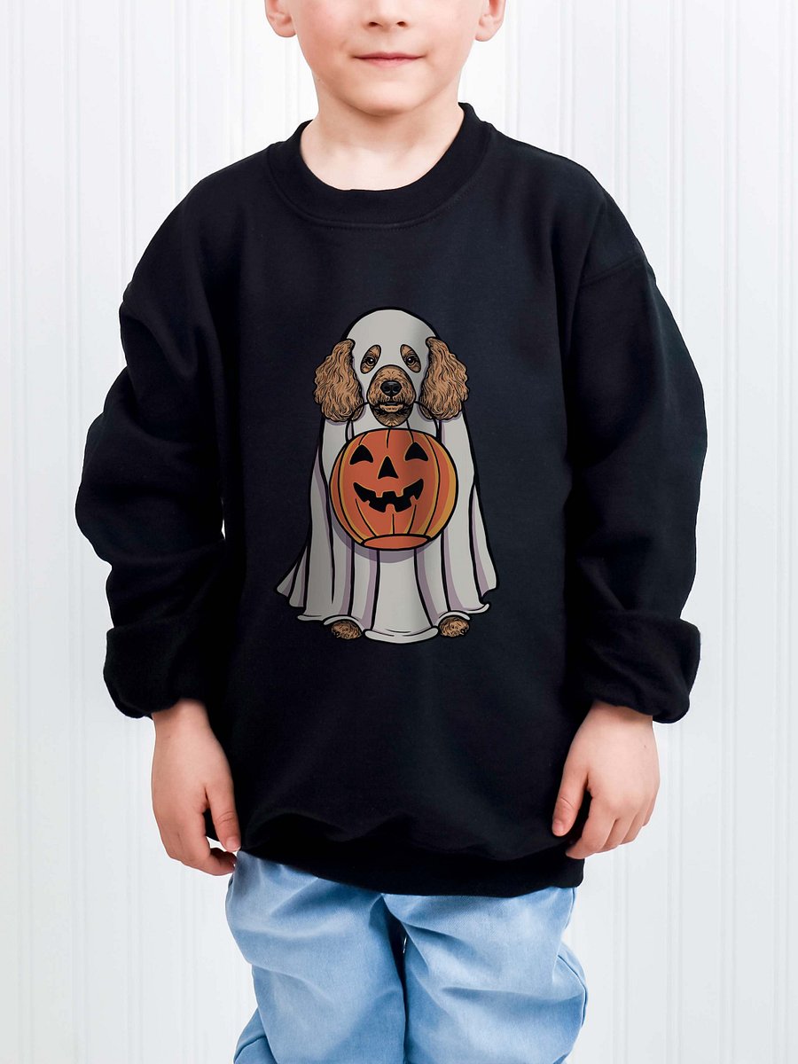 Halloween Miniature Poodle(Apricot) Youth Sweatshirt product image (1)