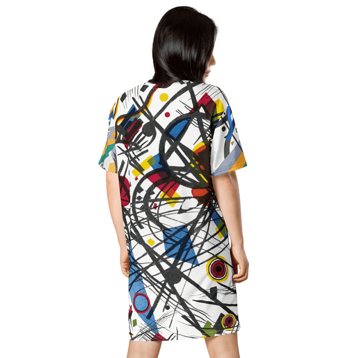 Abstract Lithographic Pattern Design T-shirt Dress - v3 product image (1)
