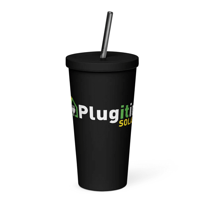 Plug It In Solar High-Quality Insulated Tumbler with Straw product image (1)