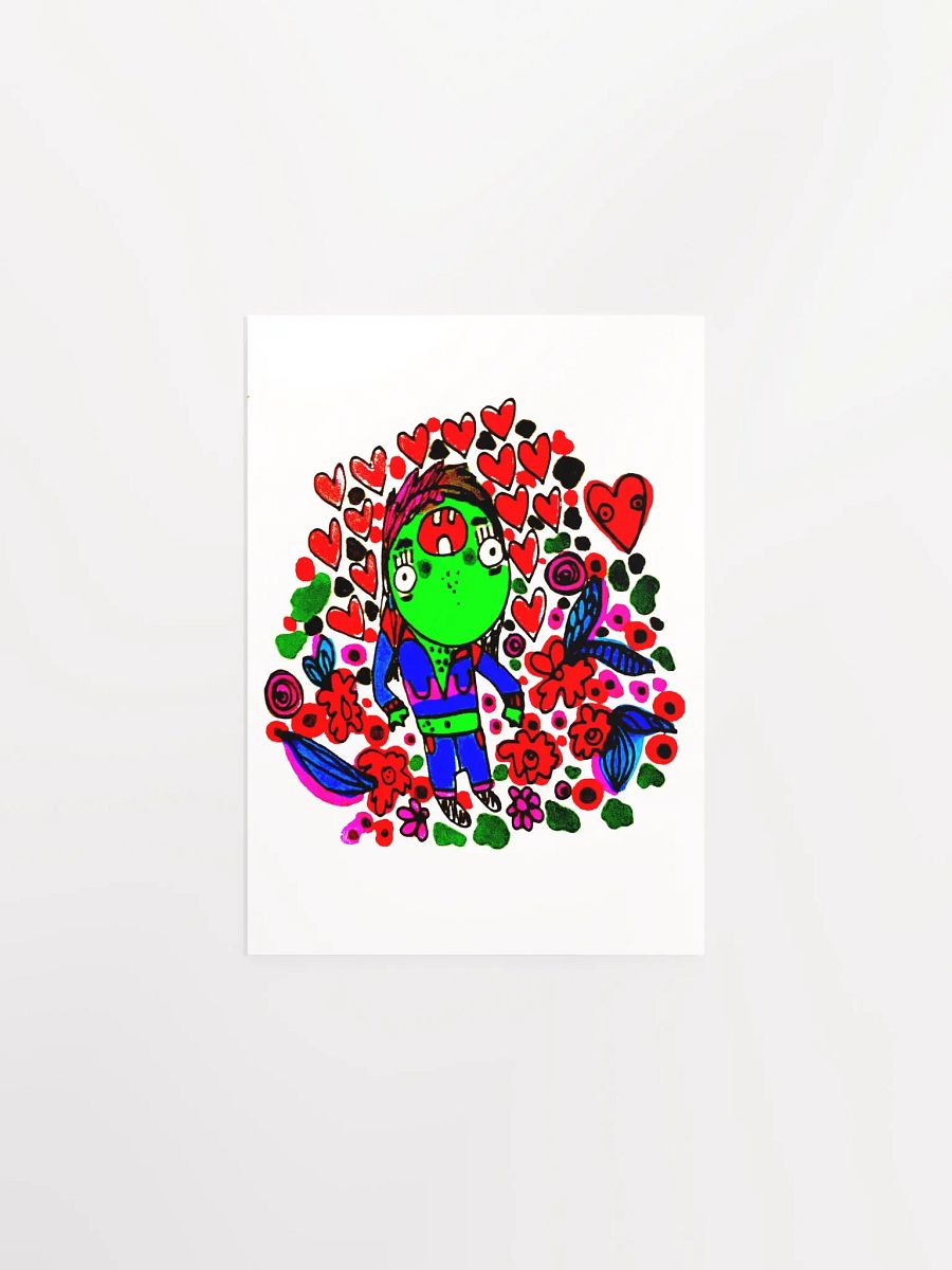 Green Guy in Love matte poster product image (14)