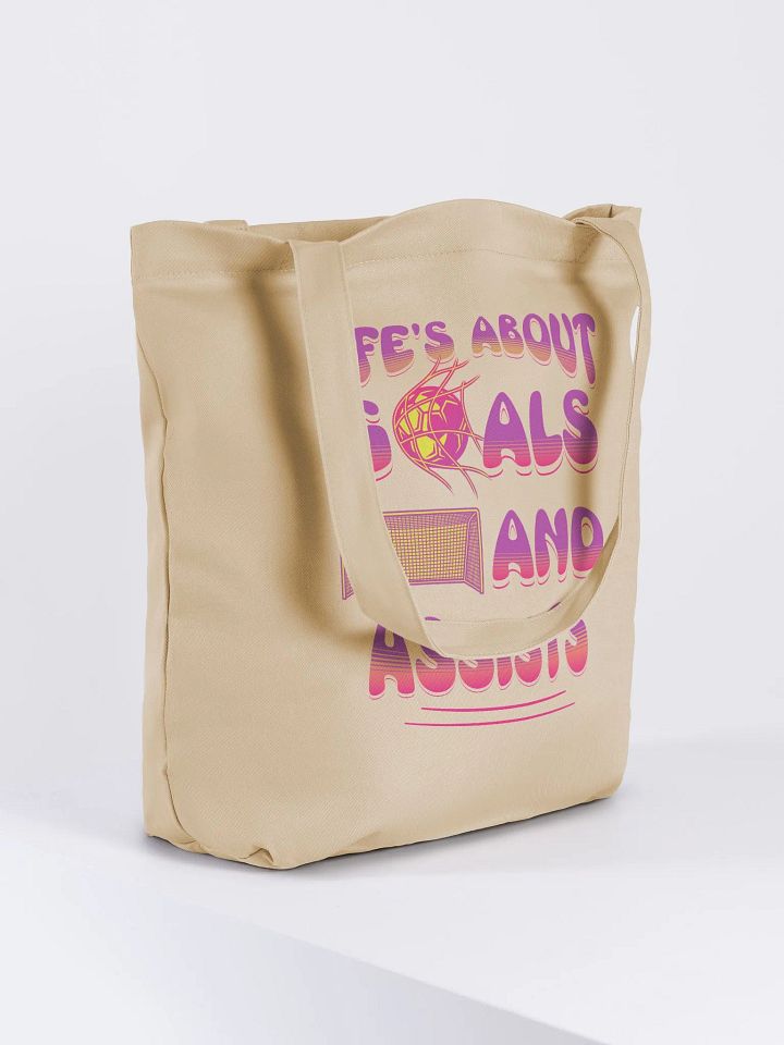 Lifes About Goals And Assists Soccer Statement Tote product image (4)