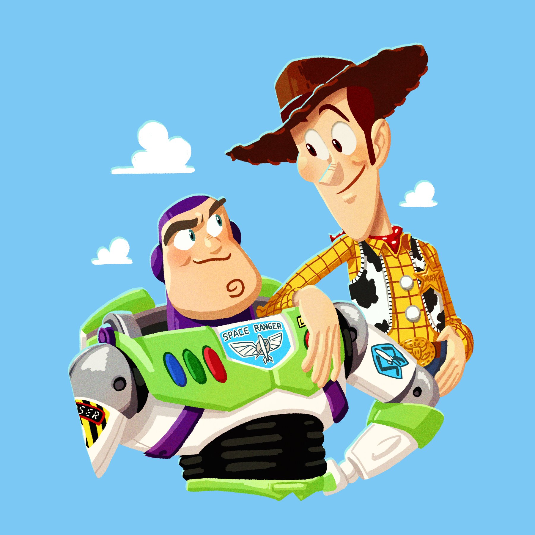Buzz & Woody Print (6x6") product image (1)