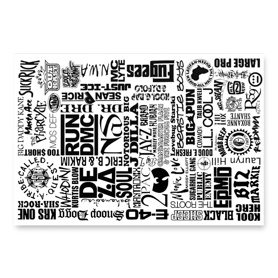 Hip Hop Logos Wrapping Paper for Presents product image (2)
