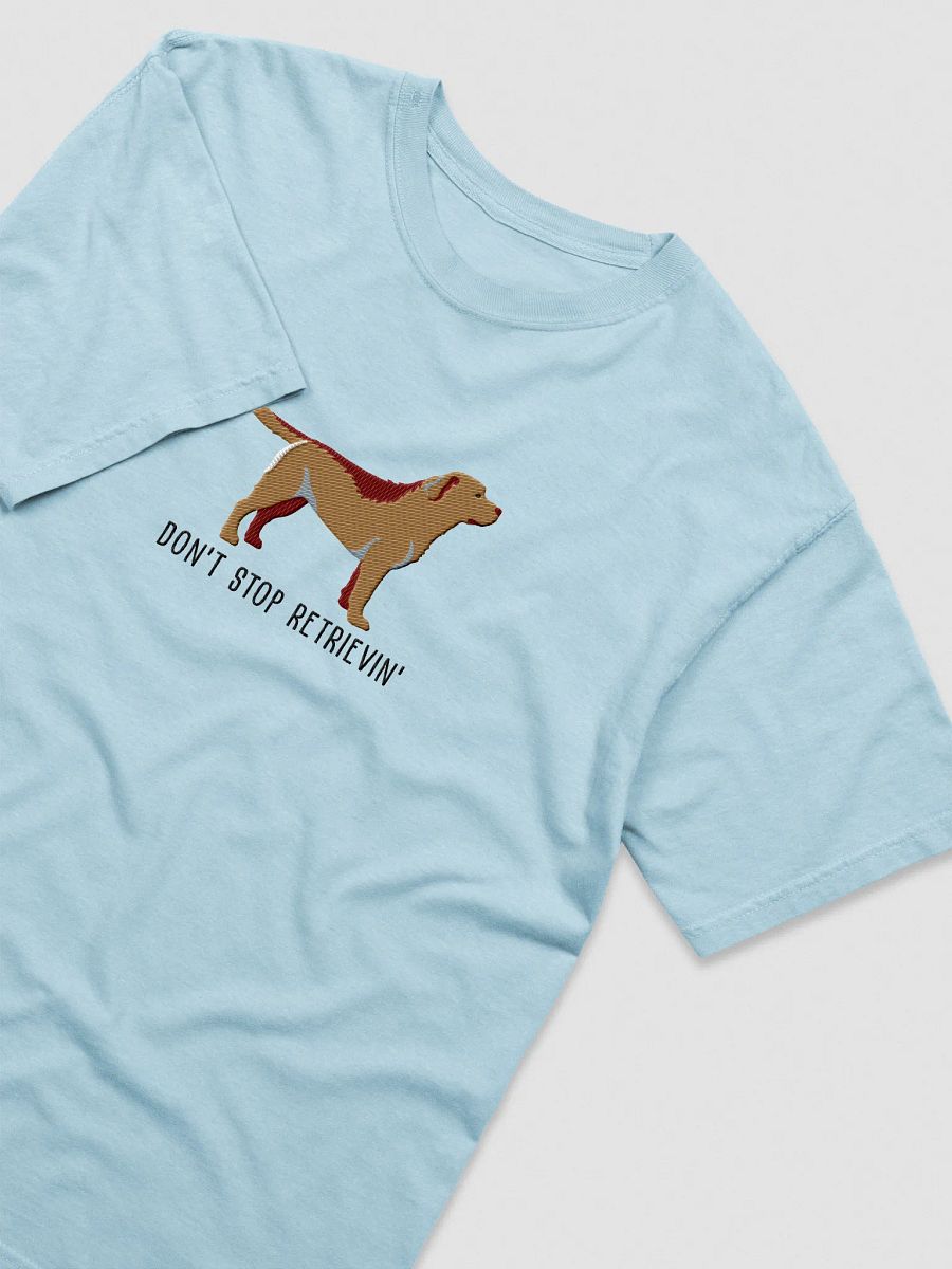 Don't Stop Retrievin' T-Shirt(Embroidered) of a Labrador Retriever(Yellow) product image (43)